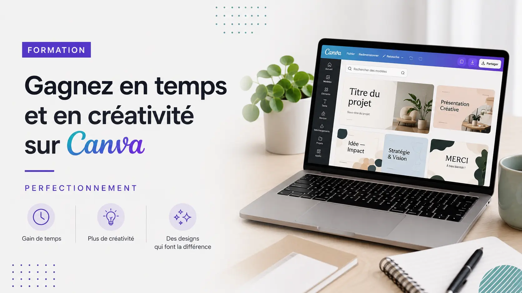Visuel : Gagnez en temps et en créativité sur Canva - perfectionnement