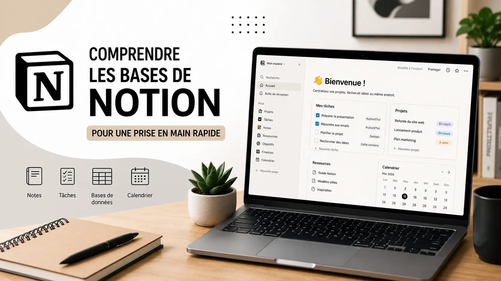 Visuel : Comprendre les bases de Notion pour une prise en main rapide